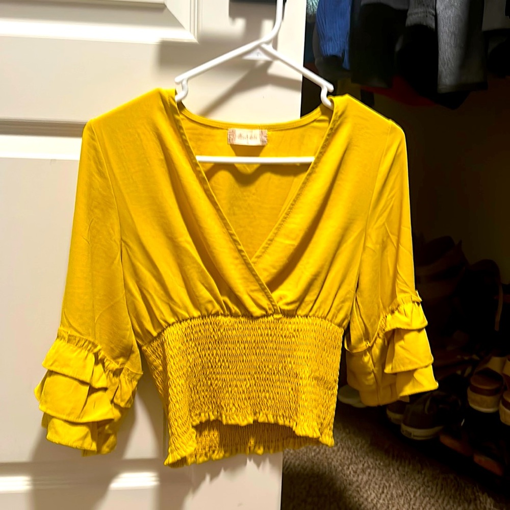 Altard state Yellow crop top